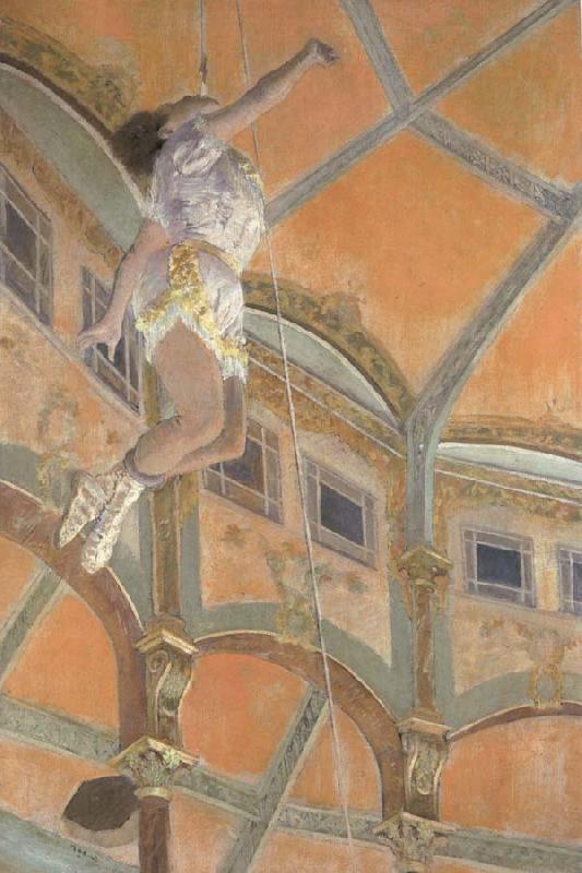 Edgar Degas Miss La La at the Cirque Fernando oil painting image